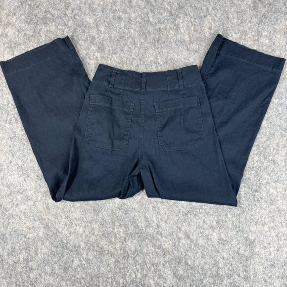 Maeve The Colette Pants Size 25 Black Cropped Linen Blend Wide Leg Cropped - Picture 11 of 11